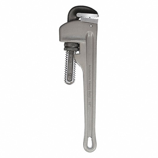 Westward 3MA11 Aluminum Pipe Wrench 12 Inch | 2 Inch Jaw Capacity Heavy Duty Plumbing Wrench