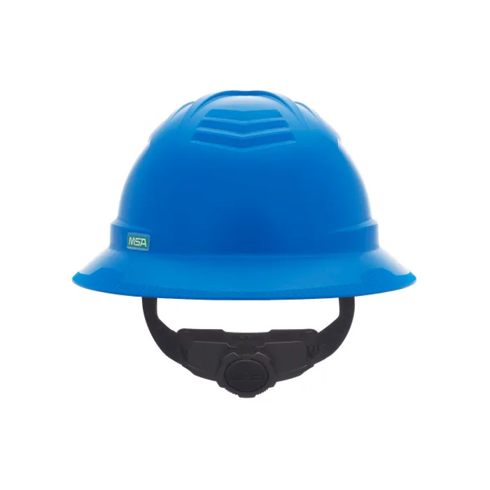 MSA V-Gard C1™ Full Brim Hard Hat, Blue, Non-Vented, Fas-Trac III, 10215839