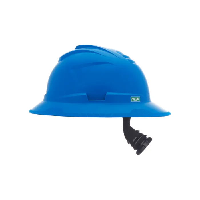 MSA V-Gard C1™ Full Brim Hard Hat, Blue, Non-Vented, Fas-Trac III, 10215839