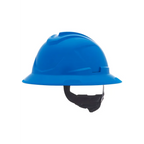 MSA V-Gard C1™ Full Brim Hard Hat, Blue, Non-Vented, Fas-Trac III, 10215839