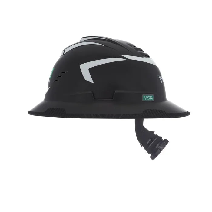 MSA V-Gard C1™ Full Brim Cooling Hard Hat, Vented, Fas-Trac III, Black, ReflectIR™ Thermal Barrier - 10215835