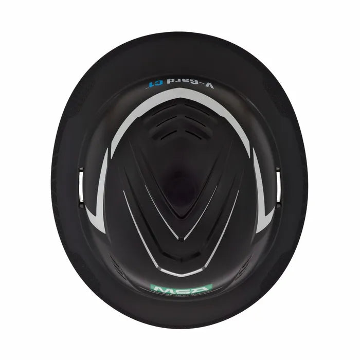 MSA V-Gard C1™ Full Brim Cooling Hard Hat, Vented, Fas-Trac III, Black, ReflectIR™ Thermal Barrier - 10215835