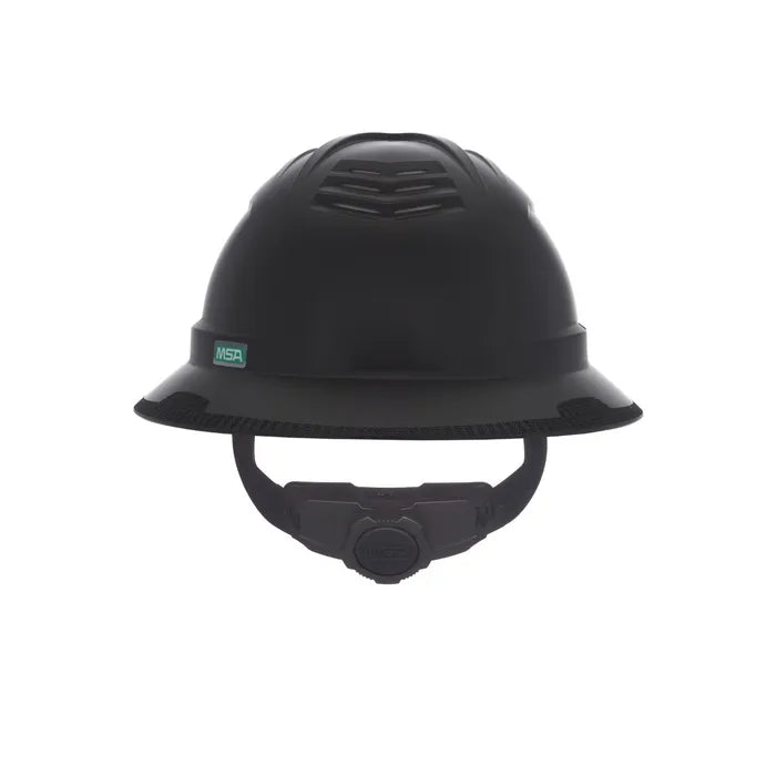 MSA V-Gard C1™ Full Brim Cooling Hard Hat, Vented, Fas-Trac III, Black, ReflectIR™ Thermal Barrier - 10215835