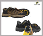 ROAD MATE RM-603 BRN Safety Shoes, Cow Suede & Mesh, Steel Toe