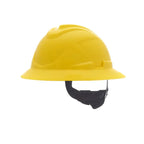 MSA V-Gard C1™ Full Brim Hard Hat, Non-Vented, Fas-Trac III, Yellow, ReflectIR™ - 10215841