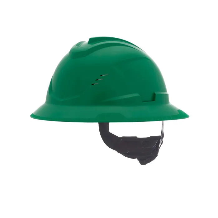 MSA V-Gard C1™ Full Brim Hard Hat, Vented, Fas-Trac III, Green, ReflectIR™ Thermal Barrier - 10215831