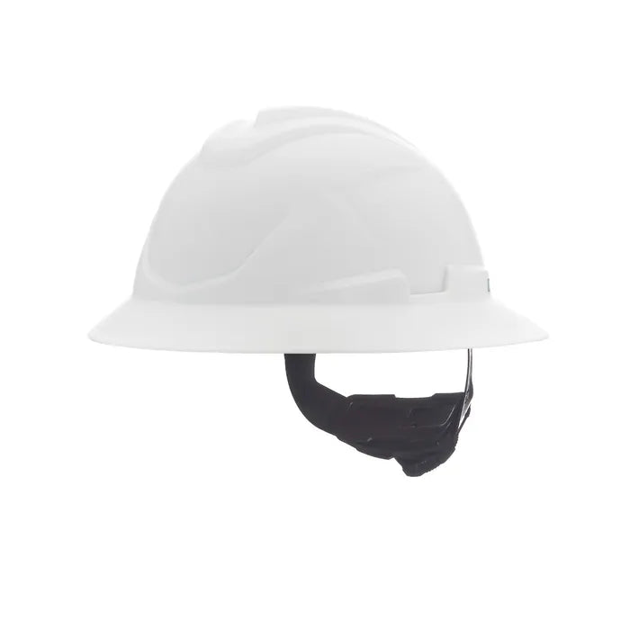 MSA V-Gard C1™ Full Brim Hard Hat, Non-Vented, Fas-Trac III, White, ReflectIR™ - 10215837