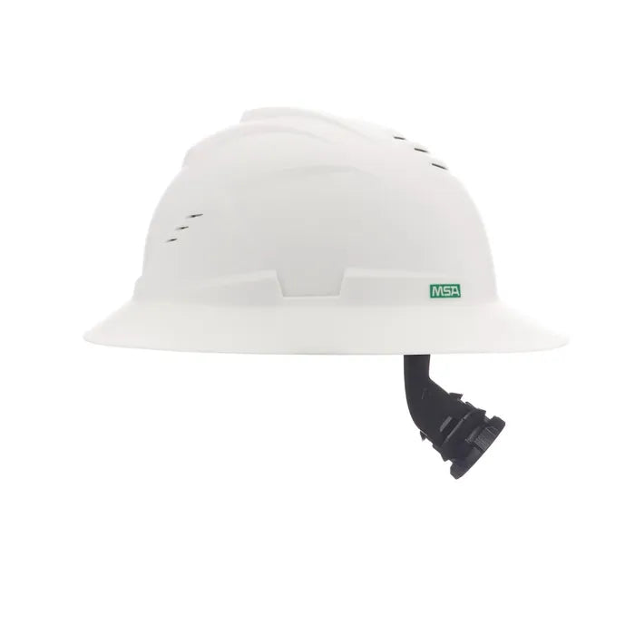 MSA V-Gard C1™ Full Brim Hard Hat, Vented, Fas-Trac III, White, ReflectIR™ - 10215828