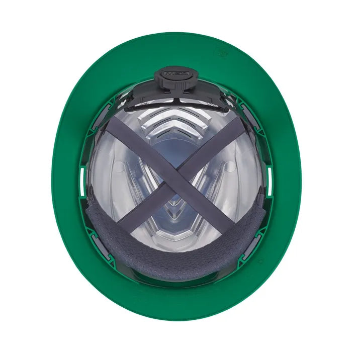 MSA V-Gard C1™ Full Brim Hard Hat, Vented, Fas-Trac III, Green, ReflectIR™ Thermal Barrier - 10215831