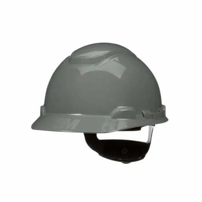 3M SecureFit H-708SFR-UV Hard Hat, Grey, 4-Point Ratchet Suspension with UVicator