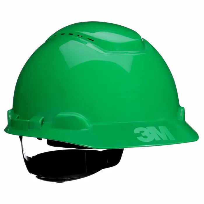 3M™ SecureFit™ Hard Hat H-704SFV-UV - Green - Vented - 4-Point Pressure Diffusion Ratchet - UVicator