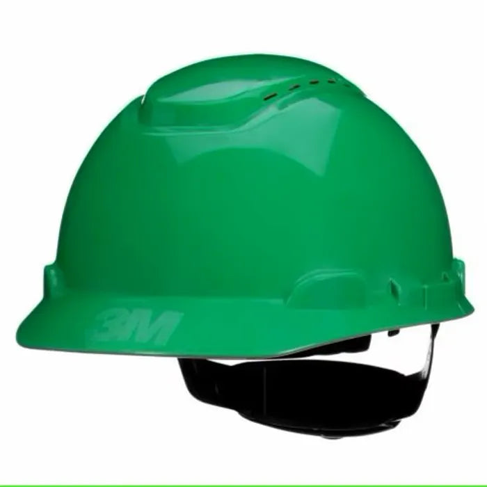 3M™ SecureFit™ Hard Hat H-704SFV-UV - Green - Vented - 4-Point Pressure Diffusion Ratchet - UVicator