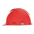 MSA V-Gard Safety Helmet Shell Only, Half Brim, Red, 463446