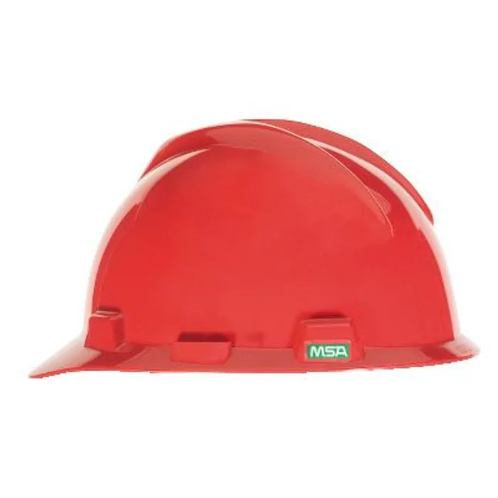 MSA V-Gard Safety Helmet Shell Only, Half Brim, Red, 463446