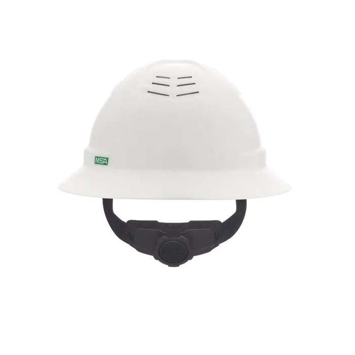 MSA V-Gard C1™ Full Brim Hard Hat, Vented, Fas-Trac III, White, ReflectIR™ - 10215828