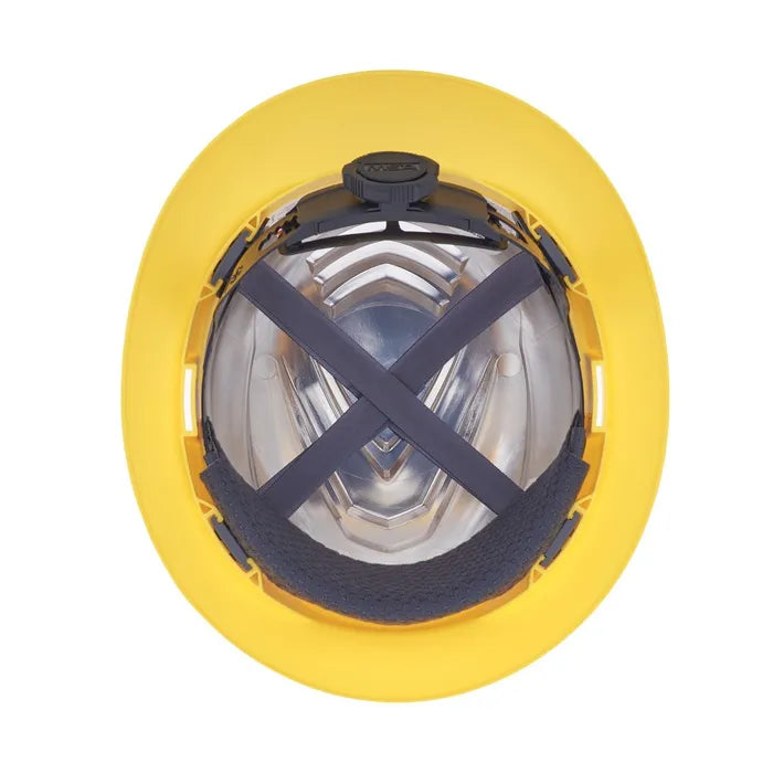 MSA V-Gard C1™ Full Brim Hard Hat, Non-Vented, Fas-Trac III, Yellow, ReflectIR™ - 10215841
