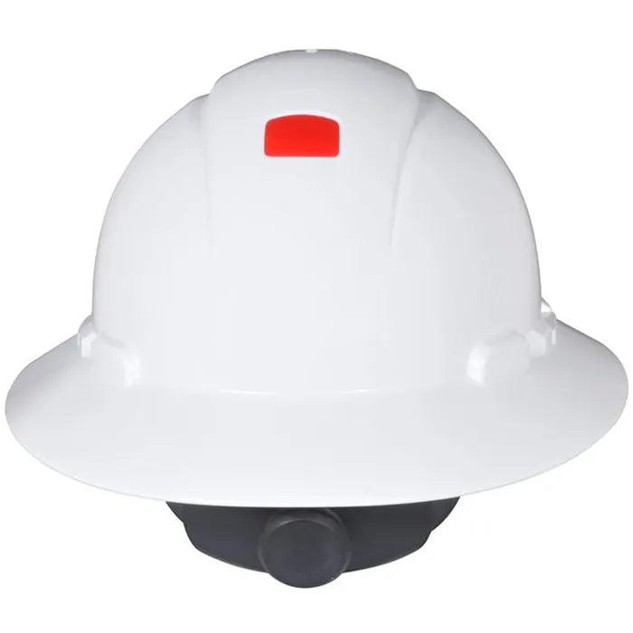 3M™ Full Brim Hard Hat H-801R-UV, White, 4-Point Ratchet Suspension, with Uvicator™
