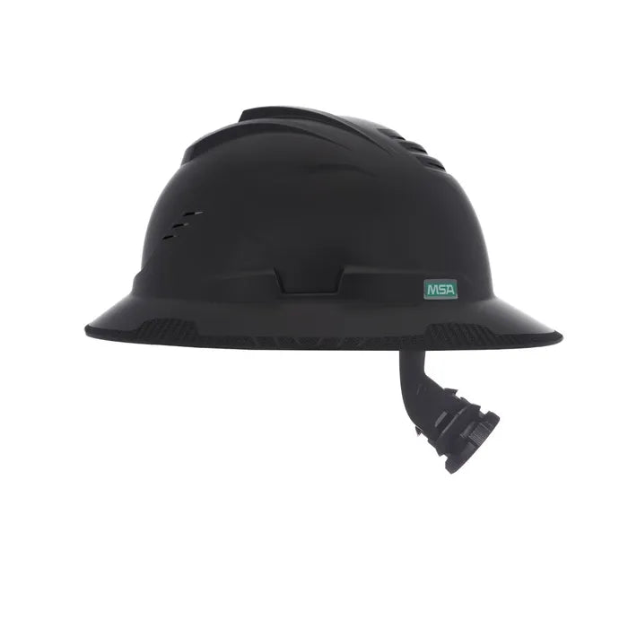 MSA V-Gard C1™ Full Brim Cooling Hard Hat, Vented, Fas-Trac III, Black, ReflectIR™ Thermal Barrier - 10215835