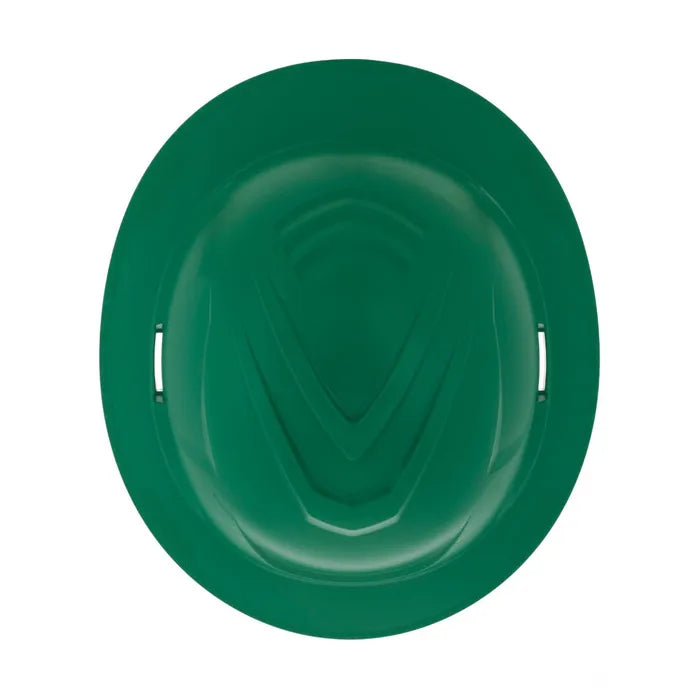 MSA V-Gard C1™ Full Brim Hard Hat, Non-Vented, Fas-Trac III, Green, ReflectIR™ - 10215840