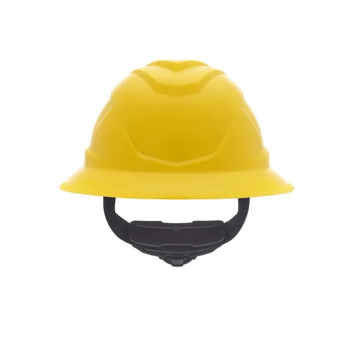 MSA V-Gard C1™ Full Brim Hard Hat, Non-Vented, Fas-Trac III, Yellow, ReflectIR™ - 10215841