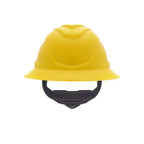 MSA V-Gard C1™ Full Brim Hard Hat, Non-Vented, Fas-Trac III, Yellow, ReflectIR™ - 10215841