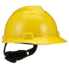 MSA V-Gard® Polyethylene Cap Style Hard Hat, 4-Point Ratchet Suspension, Yellow