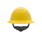 MSA V-Gard C1™ Full Brim Hard Hat, Non-Vented, Fas-Trac III, Yellow, ReflectIR™ - 10215841