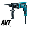 Makita rotary hammer with a black auxiliary handle, shown on a white background with an AVT logo overlay.
