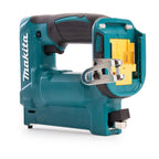 Makita Cordless Nailing Tool in teal and black colour with a white makita logo, on a white background
