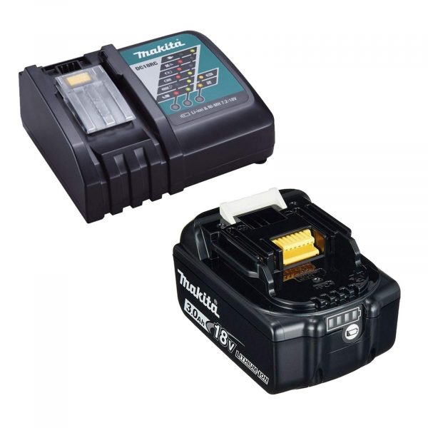 Makita Battery and Charger Set, One Fast Charger & One Li-ion Battery 18V 3.0Ah 191A26-0