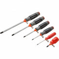 Proto J1206SP-TT Tether Ready Screwdriver Set 6 Piece | Heavy Duty Phillips Screwdriver Set Made in USA