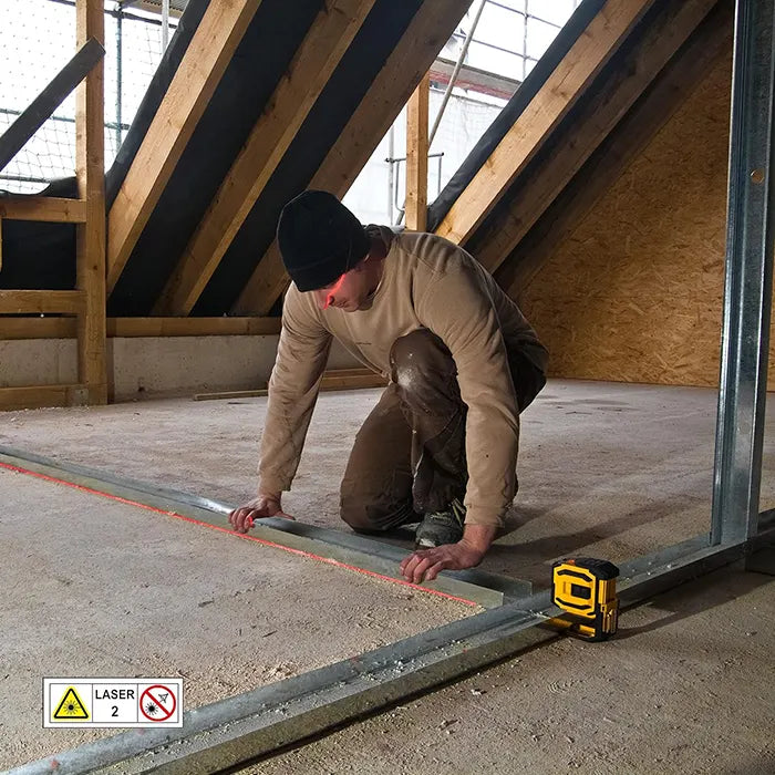 Stabila LAX 300 G Cross Line Laser Level 20 Meter | Self-Leveling Laser for Construction, Tiling & Electrical Work