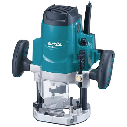 Makita Woodworking Router with a combination of teal,blue and black colour
