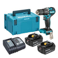 Makita DHP487RTJ 18V LXT Brushless Cordless Hammer Driver Drill, 13mm, 40Nm