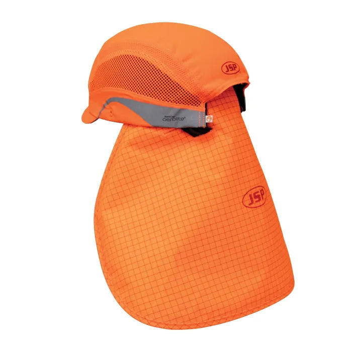 JSP UPF50 Hi-Vis Neck Cape, Orange, UV Protection, Waterproof, Flame Retardant, AHV150-001-600