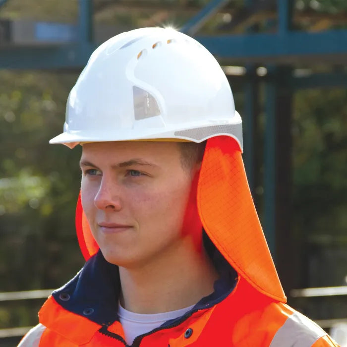 JSP UPF50 Hi-Vis Neck Cape, Orange, UV Protection, Waterproof, Flame Retardant, AHV150-001-600