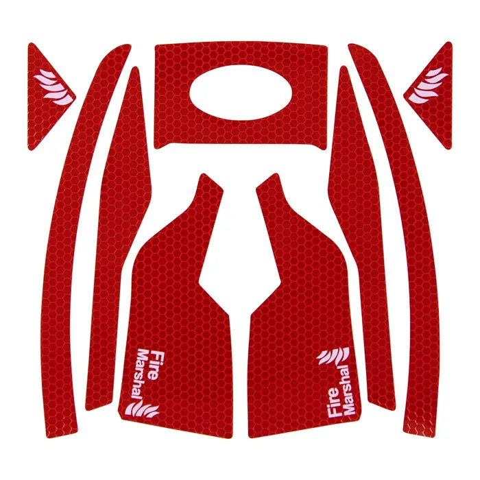 JSP Fire Marshal Red CR2 Reflective Kit for EVO® Vista® - Pack of 10 - AHV400-000-600
