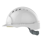 JSP EVO®2 Mid Peak Vented Safety Helmet, Slip Ratchet, White - AJF030-050-100