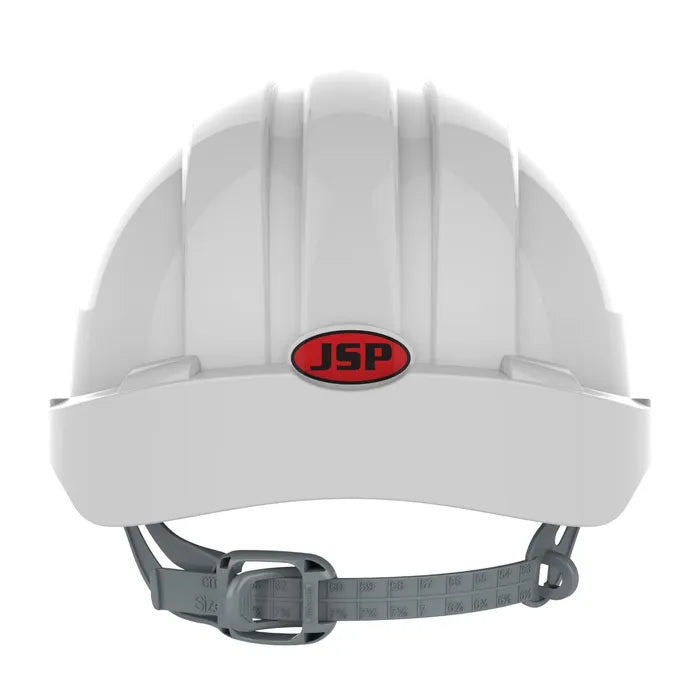 JSP EVO®2 Mid Peak Vented Safety Helmet, Slip Ratchet, White - AJF030-050-100