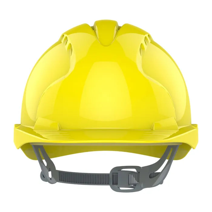 JSP EVO®2 Safety Helmet, Slip Ratchet, Vented, Yellow - AJF030-050-200