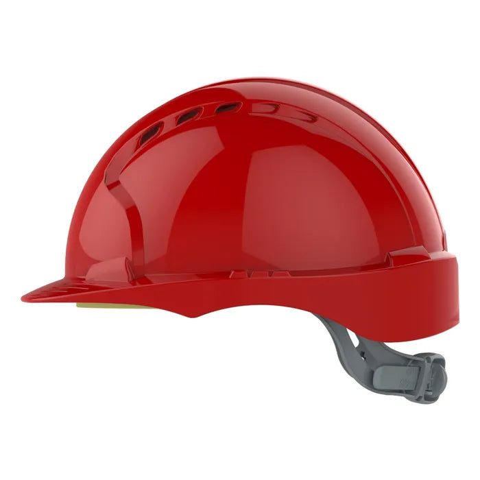 JSP EVO®2 Safety Helmet, Slip Ratchet, Vented, Red - AJF030-050-600