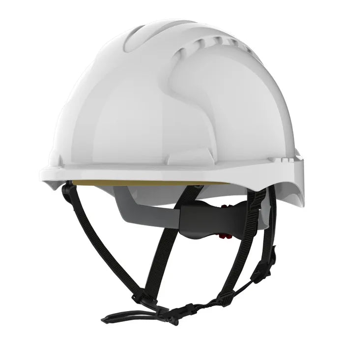 JSP EVO®3 Linesman Safety Helmet - Micro Peak - Wheel Ratchet - White - AJG240-000-100
