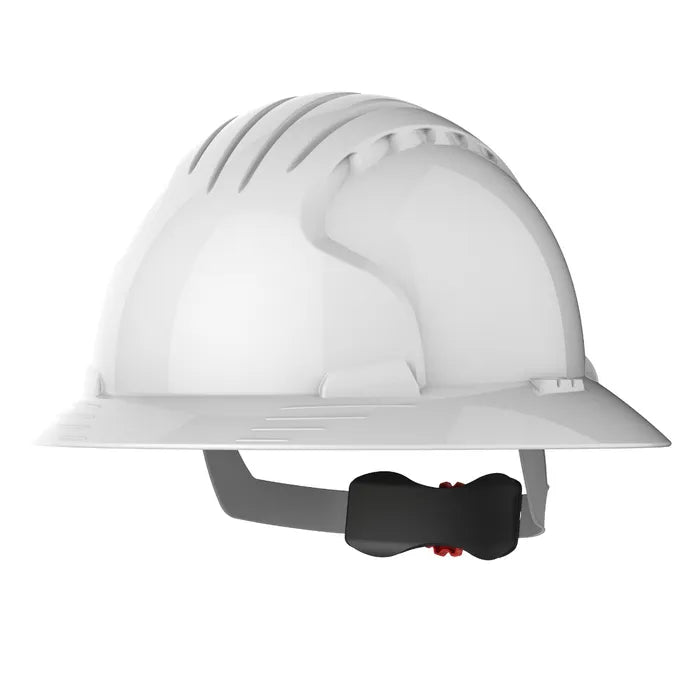JSP EVO® 6100 Full Brim Safety Helmet with Wheel Ratchet - White - AJP170-000-100