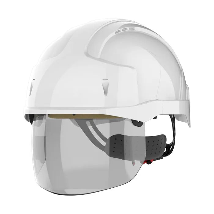 JSP EVO® VISTAlens® White Safety Helmet - Adjustable - Ventilated - AMB170-004-F00