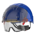 JSP EVO® VISTAlens® Safety Helmet with Integrated Eyewear - Vented - Blue / Smoke - AMB170-007-F00
