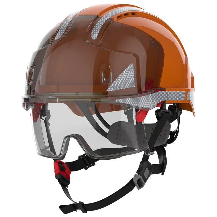 JSP EVO® VISTAlens® Dualswitch™ with Silver CR2 - Vented - Extra Visibility Orange / Smoke - AMF270-401-J00
