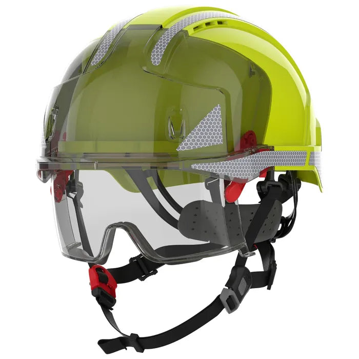 JSP EVO® VISTAlens® Dualswitch™ with Silver CR2 - Vented - Extra Visibility Yellow - AMF270-409-H00