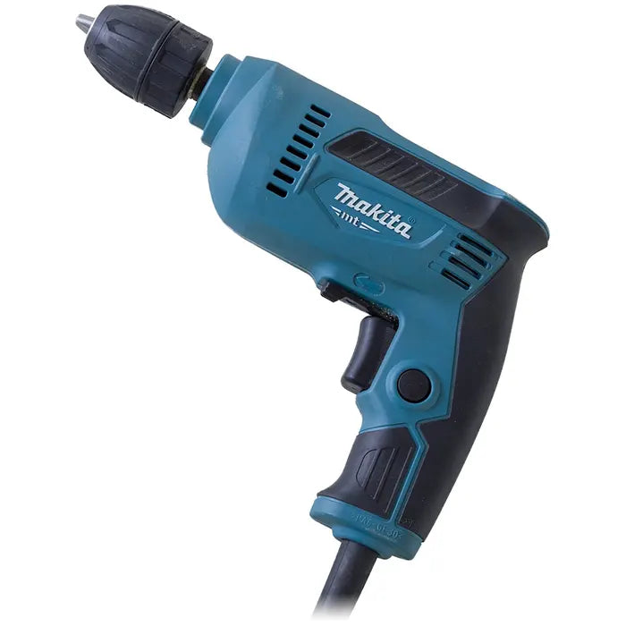 Makita drill driver with a teal and black body, shown at an angle on a white background.