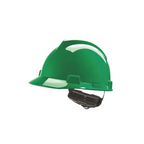 MSA V-Gard® Safety Helmet, Polyethylene Cap Style Hard Hat, 4 Point Ratchet Suspension, Green
