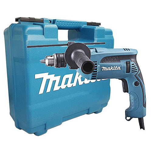 Makita Impact Drill, For Masonary, Steel, Wood, With Accessory Case 74 Pieces, Chuck 13mm, 680W, 2kg HP1640KX3